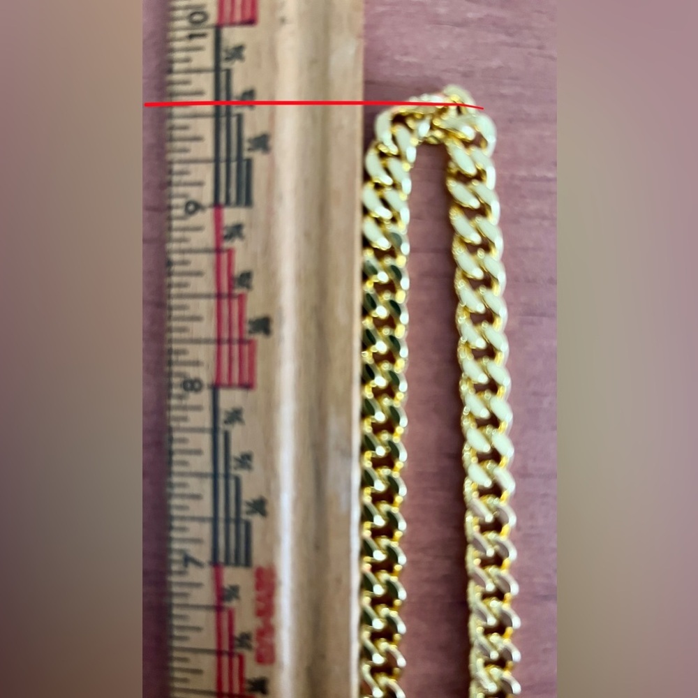 New! Thick Gold Chain Necklace Layering Toggle Clasp Shiny 14k Gold Plated 19” - Picture 4 of 4